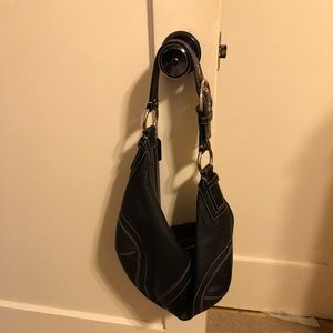 Coach 10032 Large Black Leather Shoulder Bag